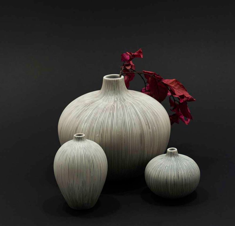  Vase Bari, medium – Grey