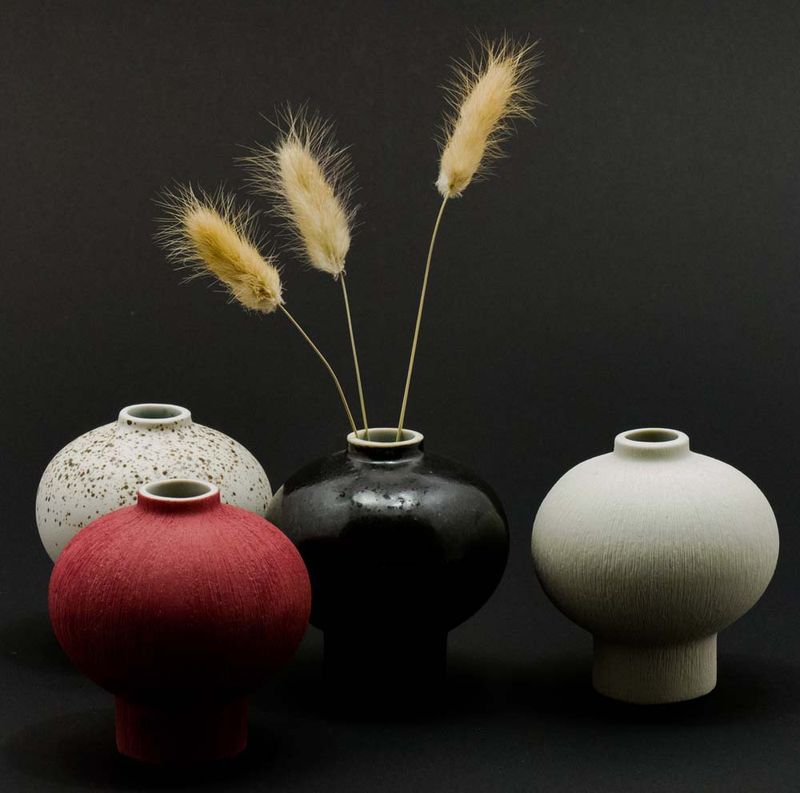 Vase Cecilia, Freckles – Black
